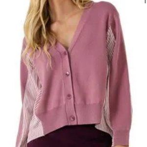 English Factory Mixed Media Cardigan Size Small